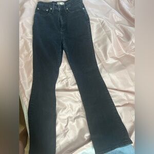 Size 27 Skinny Flare Faded Black Jeans